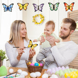36PCS Wooden Hollow Butterfly Ornaments to Paint, 6 Styles DIY Blank Unfinished Wood Cutouts Ornament for Crafts Hanging Decorations Summer Sophena