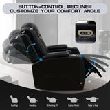 3+2+1 PU Leather Power Sectional Sofa Set, Living Room Furniture, Reclining Couch, Loveseat, Chair with LED Light/USB Ports/Storage Armrests/Center Console/Cup Holders/Wireless Chargers/Coffee Table NicBex