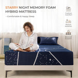 Sweetnight Queen Mattress, 12 Inch Queen Size Hybrid Mattress in a Box, Memory Foam Queen Bed Mattress with Pocketed Coils for Comfortable Sleep & Pressure Relief, Medium Soft Sweetnight