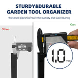 storenization Garden Tool Organizer and Storage, Yard Tool Organizer for Garage Up to 41 Tools, 3-tire Yard Tool Holder Holding Long Handled Tools for Shed Garden Outdoor storenization