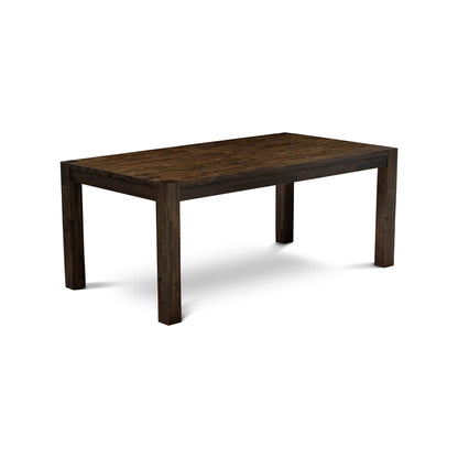 East West Furniture LM7-07-T Lismore Modern Dining Rectangle Rustic Farmhouse Table, 40x72 Inch, Jacobean - WoodArtSupply