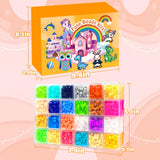 Fuse Beads Kit - 72 Colors 5mm Fuse Beads Set with Pegboards, Ironing Papers and Accessories, Fuse Beads 3 Boxes, DIY Craft Kits for Kids, Arts and Crafts Gifts for Girls & Boys Christmas Birthday AJAZPER