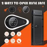 Kaer 10-14 Gun Safe,Gun Safe for Shotguns,Gun Safes for Rifle and Pistols,Long Gun Cabinet for Rifles Safes and Shotguns with Digital Keypad,3 Adjustable Shelves,LED Light(Unassembled) KAER