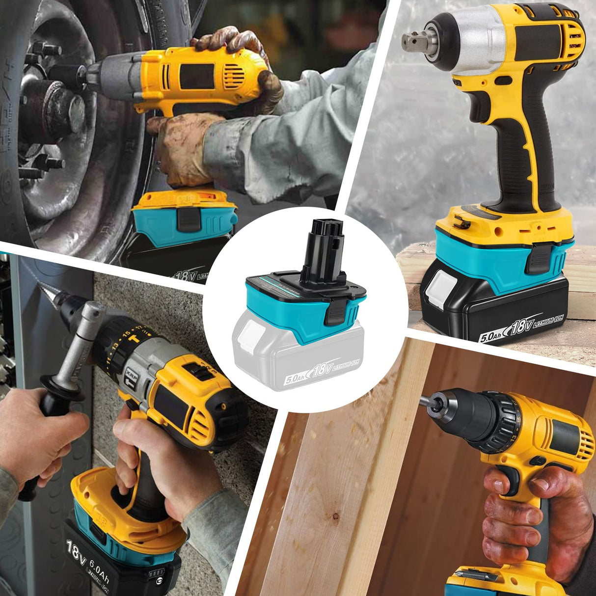Battery Adapter for Makita DCA1820 18V Compatible with Makita Lithium Battery Convert for DeWalt CA1820 18V DC9180 DC9096 Tool Use Ecarke
