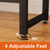 HOMEFORT Shoe Bench, Modern Industrial Shoe Storage Bench, Entryway Bench with Mesh Shelf and Sturdy Metal Frame, Metal Shoe Rack with Durable MDF Top for Hallway, Mudroom, Living Room, Rustic Brown HOMEFORT