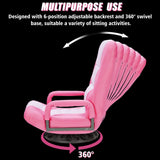 ACIPENSER Swivel Gaming Chair Multipurpose Floor Gaming Chair for Playing Video Games, TV, Reading w/Armrest Lumbar Support & 6 Adjustable Postion Backrest for Adults & Kids,Pink ACIPENSER