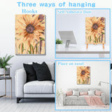 VIGEGU Sunflower Paint by Numbers Kit for Adults Framed,with Wooden Easel Gift Box,Flower Paint by Numbers with Frame DIY Adults' Paint-by-Number Kits for Home Wall Decor 12x16inch VIGEGU