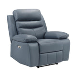 Lexicon Recliner Chair Living Room Leather Match Reclining Sofa Chair, Home Theater Seating, Wall Hugger Recliner, Power Recliner Sofa Chair for Living Room/Office/Apartment, Blue Lexicon