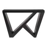 HOMES: Inside + Out Naomi Modern Decorative Accent Console Table with W-Shaped Legs, Wood Entryway Furniture for Living Room, Hallway, Entrance, Small Spaces, Black HOMES: INSIDE + OUT