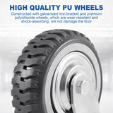 Iglobalbuy 6 Inch Heavy Duty Swivel Caster Wheels 4Pack (2 w/Brakes, 2 No Brakes), 360° Rotation Top Plate, Iron 6 Inch Anti-Skid Wheel Caster Replacement for Cart Furniture Workbench Iglobalbuy