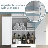 67" Tall White Bathroom Cabinet Bathroom Cabinet Storage Cabinet, Freestanding Storage Cabinet With Glass Door and Adjustable Shelves, Linen Bathroom Cabinet for Living Room, Kitchen, Dining, White TOLEAD