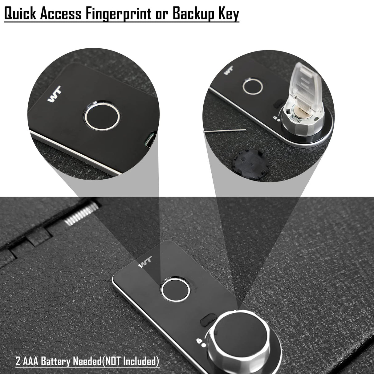 Console Safe Gun Safe for Car, WASAI Premium Console Gun Vault Compatible with 2015-2020 Ford F150,2017-2022 Ford 250/350/450 Super Duty, 2018-2024 Ford Expedition with Full Floor Console Model. WASAI