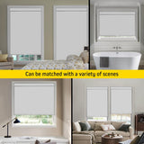 UNISHADES Cordless Blackout Roller Shades for Bedroom Windows, for Window Frame Size 31" W × 72" H White UNISHADES