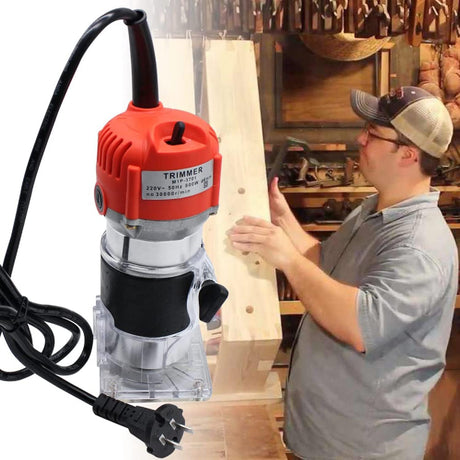 GOTOTOP Wood Router Tool Handheld Laminate Router 110V 30000R/Min Electric Hand Trimmer Wood Laminator Router Tool Set For Fast And Accurate Cut US Plug GOTOTOP