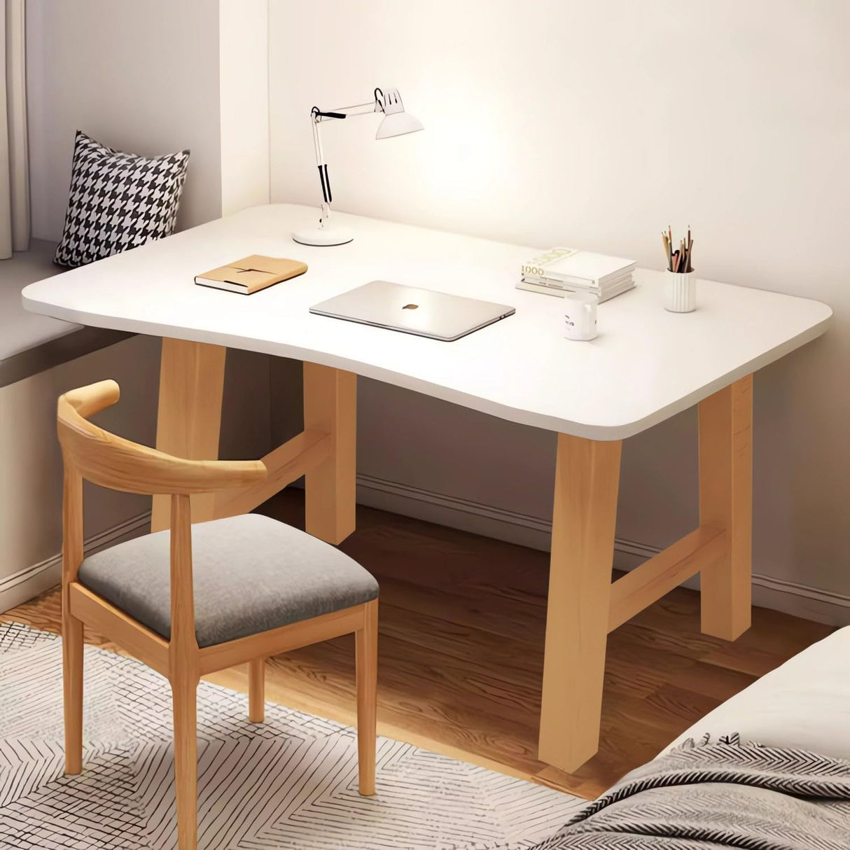 Texphw Wood Table Legs, 16” Heavy Duty Furniture Legs Bench Legs Coffee Desk Legs workbenchs Rustic Industrial Modern Style Dinning Table DIY Leg Set of 2 Texphw