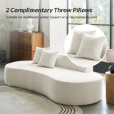 The support you need Curved Sofa Couch All Foam Design Frameless, no Assembly Required Female Leader Style Comfy Cloud Couch. Ivory The support you need