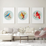 Louise Maelys 3 Sets Bird Embroidery Kits for Beginners,Adults Starter Flower Pattern Cross Stitch Kit DIY Needlepoint Kits with Embroidery Instructions Louise Maelys