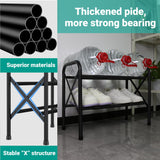 YEASHEIN 2-Tier Expandable Shoe Rack for Closet, Adjustable Shoe Organizer Metal Shoe Shelf for Entryway, Garage & Corridor, Free Standing Shoe Holders, Easy to Assemble YEASHEIN