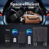 Sekey 220L Collapsible Foldable Wagon with 330lbs Weight Capacity, Heavy Duty Folding Wagon Cart with Big All-Terrain Wheels & Drink Holders (Black) Sekey