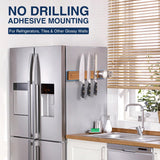 Gourmetop Magnetic Knife Holder for Wall, Knife Magnetic Strip No Drilling 16.5″, Kitchen Magnetic Knife Holder for Refrigerator, Wood Magnetic Knife Rack/Bar for Fridge Gourmetop