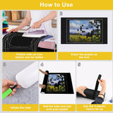 Ainiv Jigsaw Puzzle Mat Roll Up 1500 Pieces, 46" x 26" Portable Felt Puzzles Board with Travel Storage Bag, Jigsaw Saver Pad Keeper for Adults Teens, Black Ainiv