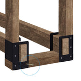 Zhitaoxun 4 Pack Firewood Log Storage Rack Bracket,Indoor Outdoor Adjustable Heavy Duty Powder Coated Steel Holder,Fireplace Wood Storage, Log Holder Zhitaoxun