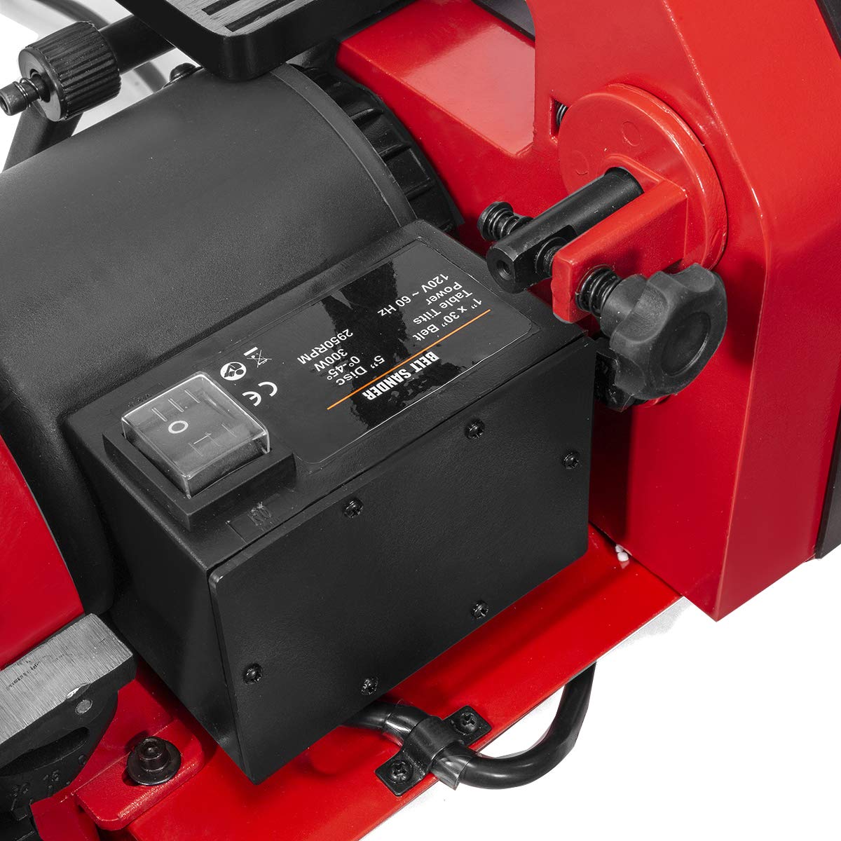 XtremepowerUS 1" x 30" Inch Belt Sander with 5" Disc Sander, Bench Sander with 1/3HP Motor for Woodworking 2-in-1 Bench Sander Combo XtremepowerUS