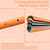 Gardenature 5ft/60'' Toddler Trampoline,Kids Trampoline Indoor&Outdoor for Ages 1-6,Mini Trampolines for Kids with Adjustable Gym Bar,Small Trampolines with Enclosure,Gift for Boys&Girls,Orange Gardenature