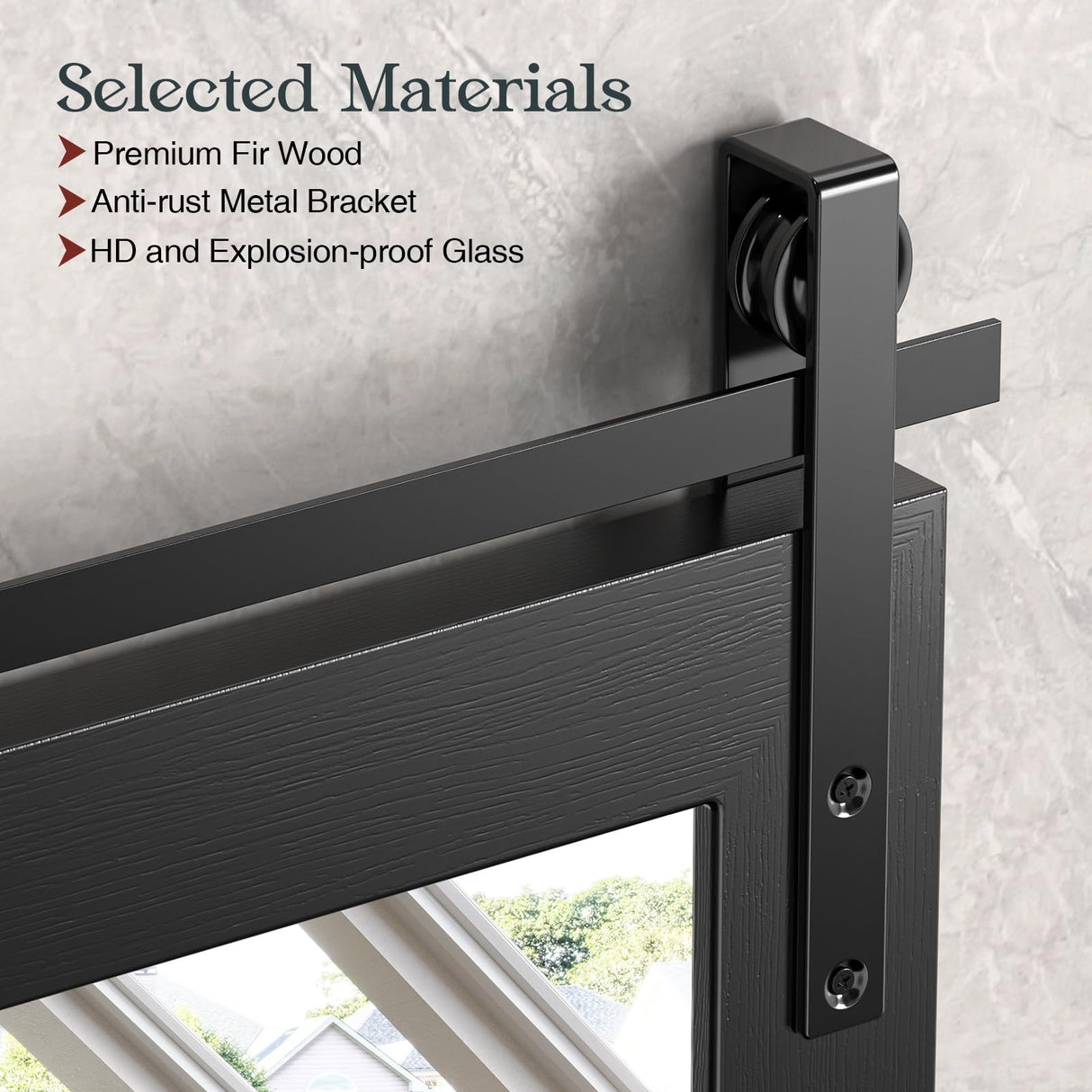 Mestikits Farmhouse Bathroom Vanity Mirror, 22"x30" Black Farmhouse Mirror with Rustic Wood Framed, Rectangle Wall Decorative Mirrors for Entryway, Living Room, Bedroom Mestikits