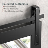 Mestikits Farmhouse Bathroom Vanity Mirror, 22"x30" Black Farmhouse Mirror with Rustic Wood Framed, Rectangle Wall Decorative Mirrors for Entryway, Living Room, Bedroom Mestikits