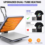 15x15 Heat Press Machine,Slide Out Heat Press Digital Clamshell Heat Transfer Sublimation Printer Press Industrial-Quality Power Heat Press for T Shirts/Pillow/Bag/Plates Creative Pattern DIY DREAMVAN