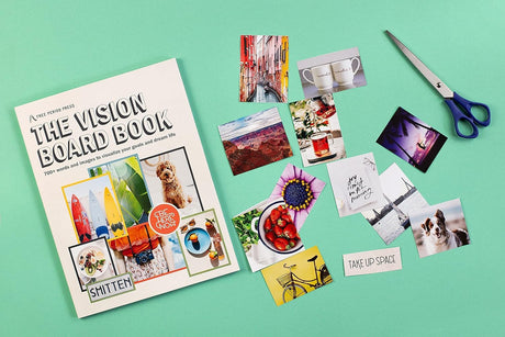 Free Period Press Vision Board Book, 700+ Words & Images in All Categories, for Visualizing Your Life Goals & Dreams, Playful, Stylish Pictures for Collage Making & Scrapbooking (Adult) Free Period Press