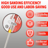 Radial Sander 9 inch,Wall Sander for Painting Prep, Pole Sander for Drywall,360 Degree Rotary Round Circular Hand Sanding Head for Dry Wall and Ceilings+ 25pcs Wall Sanding Discs Poweka