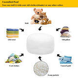 Asuprui Pouf Ottoman Unstuffed Pouf Ottoman Foot Rest No Filler Floor Pouf Soft Foot Stool 20x20x12 Inches Fuzzy Chair Floor Chair Foot Rest with Storage for Living Room Bedroom White Pouf Cover Asuprui
