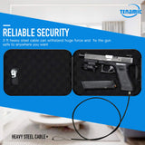 Tenamic Pistol Safe, Portable Travel Gun Safe, Solid Steel Handgun Lock Box for Home, Gun Safes for Car, Black Tenamic