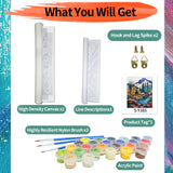 YALKIN Paint by Numbers for Adult Kits, DIY Landscape Oil Acrylic Painting Paint by Numbers on Canvas, Adults Paint by Numbers Kits Drawing Paintwork for Home Decor 16x20 inch/40X50CM (No Frame) YALKIN