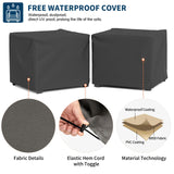 UDPATIO Aluminum Patio Chairs Outdoor Patio Furniture, 2 Pieces Aluminum Outdoor Couch Armchair with 5" Thick Cushion and Waterproof Cover UDPATIO