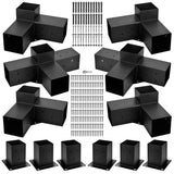 TPHUC Pergola Bracket, 3-Way Pergola Right Angle Bracket, Raised Wood Bracket for 4"x4" (Inner Dimensions: 3.5"x3.5") Wooden Beam, Pergola, Garden, Gazebo,... (Set 12) TPHUC