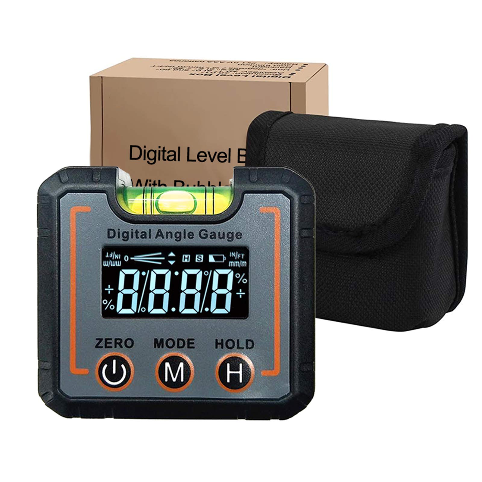 Digital Electronic Level and Angle Gauge, Angle Finder with Bubble Level and Magnetic Base, High Contrast Display for All Environment, Measuring Tool for Carpentry, Building, Automobile, Maso - WoodArtSupply