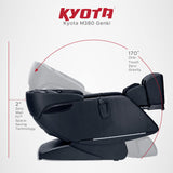 Kyota M380 Genki Massage Chair, Black, Modern Style, Zero-Gravity Recliner, Shiatsu Massage, Voice Controlled, Chromotherapy Lights, 50 x 30 x 40 inches, 200 lbs Weight Capacity Kyota