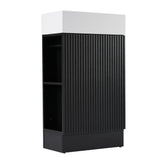 Merax Bathroom Vanity with Sink 18.6 Inch, Cabinet with Storage Shelf & Toilet Paper Holder, Left or Right Available, Merax
