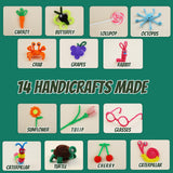 Zlulary Pipe Cleaners Craft, Pipe Cleaners Craft Supplies, Pipe Cleaner, Art and Crafts Kit with Instructions, Pipe Cleaner Art Kits DIY Arts Crafts Decorations Zlulary