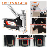 Yeeyeah Heavy Duty Stretching Canvas Pliers with Spring Return Handles, 3 in 1 Staple Gun for Upholstery with 1000 Staples for Art Oil Painting Stretching and Framing Yeeyeah