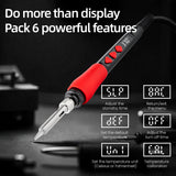 Soldering Iron Kit, 60W 120V Digital LED Display 5-in-1, Solder Wire, Flux Rosin Paste, Mini Stand, Sponge, Portable Fast Heating Welding Tool for Electric Repair Hobby DIY from Plusivo Plusivo