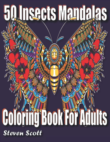 Insects Mandalas Coloring Book for Adults Majosta