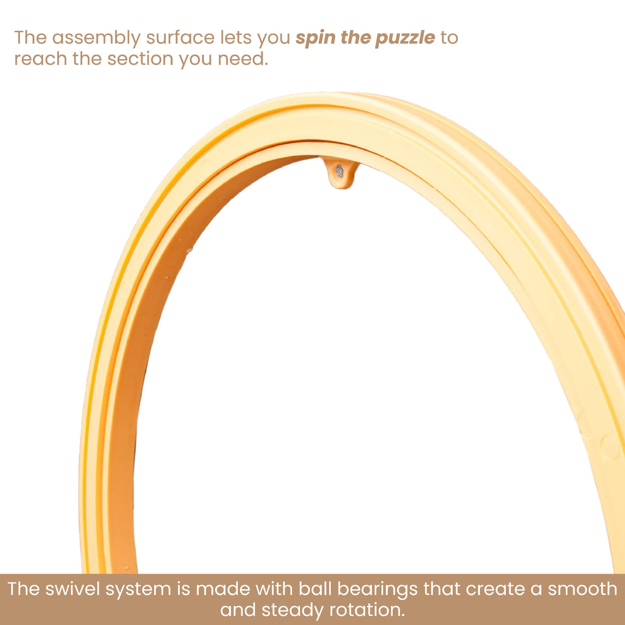 Bits and Pieces - Square Spinning Lazy Susan Puzzle Table - Rotating Jigsaw Puzzle Table - Puzzle Accessories - Puzzle Table - Fits 1500 Piece Puzzle - 34" x 34" Bits and Pieces