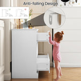 Seeday White Dresser, 6 Drawer Dressers for Bedroom, Modern Wooden Closet Dresser for Living Room, Entryway, or Hallway, White Seeday