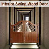 SRHIMEOS Swinging Doors Cafe Doors 39x31 Inch, Indoor Louvered Saloon Swing Door, Saloon Cafe Doors, Louvered Privacy Screen Partition, Bar Kitchen Stairs Solid Wood Cafe Door SRHIMEOS