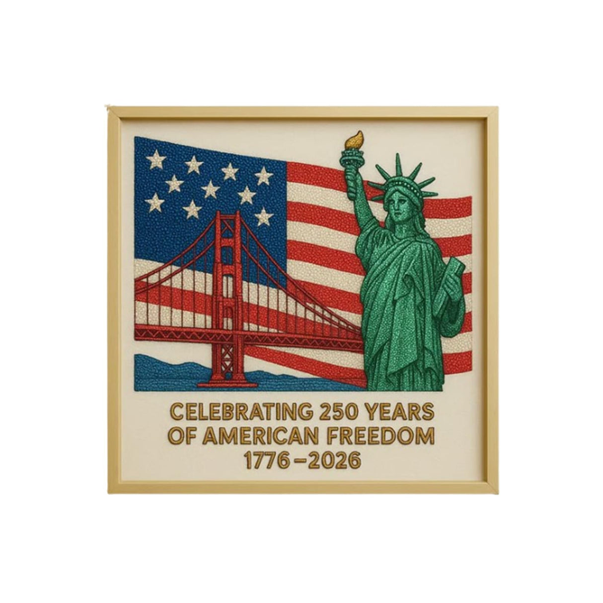 RTYUIHN DIY Diamond Painting Kit- Celebrating 250 Years of American Freedom (1776-2026) for Home, Office and Cultural Space Decoration Artwork-Not Included Frame RTYUIHN