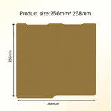 HzdaDeve 256X268MM PEI Sheet for Anycubic Kobra 3/Combo/ACE Pro Flexible Spring Steel Build Plate Double Sided Textured Bed Board for 3D Printer Accessories Replacement (Gold) HzdaDeve